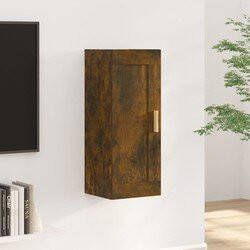 Prolenta Premium Wandkast 35x34x90 cm bewerkt hout gerookt eikenkleurig