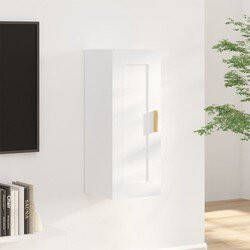 Prolenta Premium Wandkast 35x34x90 cm bewerkt hout wit