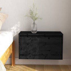 Prolenta Premium Wandkast 60x30x35 cm massief grenenhout zwart