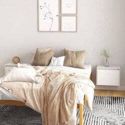 Prolenta Premium Wandkasten 2 st 45x30x35 cm massief grenenhout wit