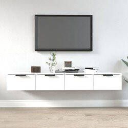 Prolenta Premium Wandkasten 2 st 68x30x20 cm bewerkt hout wit