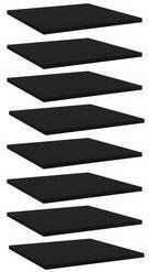 Prolenta Premium Wandschappen 8 st 40x40x1 5 cm spaanplaat zwart