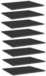 Prolenta Premium Wandschappen 8 st 60x50x1 5 cm spaanplaat hoogglans zwart