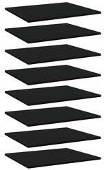 Prolenta Premium Wandschappen 8 st 60x50x1 5 cm spaanplaat zwart