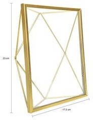 QUVIO Fotolijstje hexagon 17 5 x 23 cm staal Goud - Foto 2