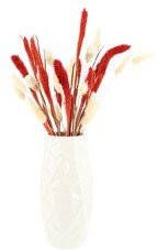 QUVIO Vaas met patroon Keramiek 21 5 x 9 5 cm Wit - Foto 2