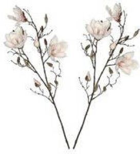 Shoppartners 2x Licht roze Magnolia beverboom kunsttakken kunstplanten 90 cm Kunstplanten kunsttakken Kunstbloemen boeketten Kunstplanten