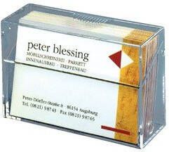 Sigel Visitekaartenbak VA110 85x56x27mm staand glashelder