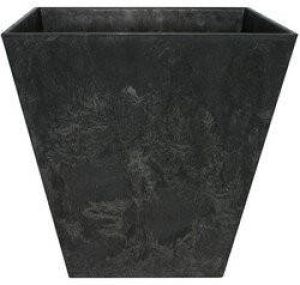 Steege Bloempot plantenpot gerecycled kunststof steenpoeder zwart dia 30 cm en hoogte 30 cm Binnen en buiten gebruik Plantenbakken