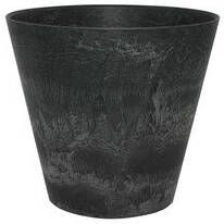 Ter Steege Plantenpot bloempot tijdloze natuursteen look Dia 32 cm en Hoogte 29 cm in het Artstone zwart voor binnen buiten Plantenpotten - Foto 1