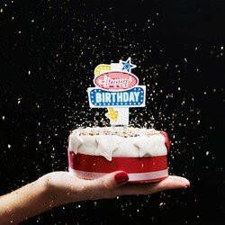 Suck UK Retro taarttopper Happy Birthday met verlichting