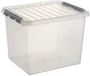 Sunware Q-line opbergbox 52L transparant metaal 50 x 40 x 38 cm - Thumbnail 2