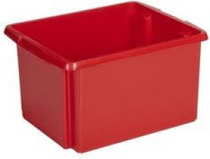 Sunware Opslagbox kunststof 32 L rood 45 x 36 x 24 cm Opbergbox