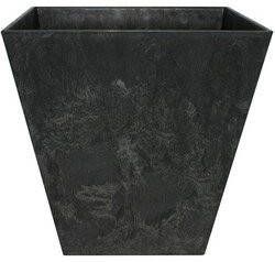 Ter Steege Bloempot plantenpot gerecycled kunststof steenpoeder zwart dia 30 cm en hoogte 30 cm Binnen en buiten gebruik Plantenbakken