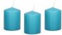 Trend Candles 8x Turquoise blauwe cilinderkaarsen stompkaarsen 6 x 8 cm 29 branduren Geurloze kaarsen turkoois blauw Woondecoraties Stompkaarsen - Thumbnail 2