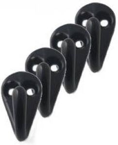 Trendoz 8x Luxe kapstokhaken jashaken zwart met enkele haak 3 6 x 1 9 cm aluminium kapstokhaakjes garderobe haakjes Kapstokhaken