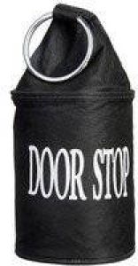 Trendoz Canvas deurstopper zwart met ring 28 cm Deur vastzetter Deurstop 2 7 kg Deurstoppers