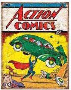 Unknown Metalen retro bord Action Comics