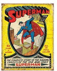 Unknown Metalen retro bord Superman No. 1 Cover