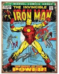 Unknown Metalen retro bord The Invincible Iron Man