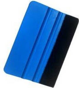 Wicotex Aandruk spatel rakel blauw kunststof voor raamfolie en plakplastic ca. 10 cm Decoratiefolie gladstrijken Meubelfolie