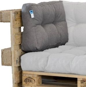 2L Pallet Rugkussen Metro Grijs 60x40 cm