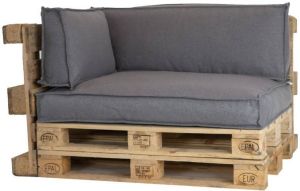 2L Pallet Rugkussen metro lounge grijs 120x40 cm