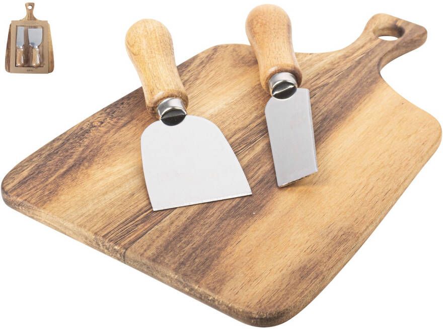 Gusta Acacia Seveerplank + 2 kaasmesjes