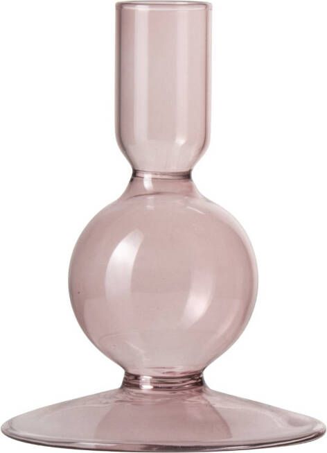 Gusta Dinerkaarshouder glas ø9x11cm roze
