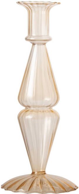 Gusta Dinerkaarshouder glas ø9x20cm Geel