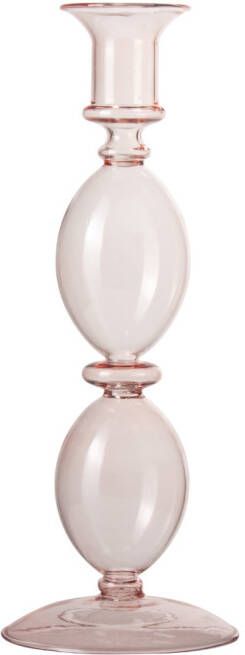 Gusta Dinerkaarshouder glas ø9x23cm Roze
