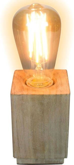 Gusta Houten Vintage Lamp 8x8x25cm