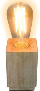Gusta Houten Vintage Lamp 8x8x25cm