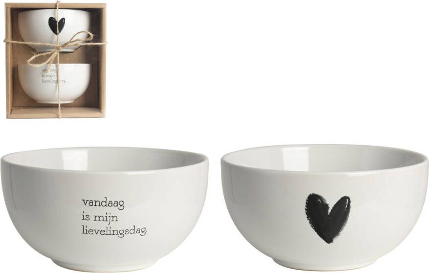 Gusta Kommetje ø13x7cm set Vandaag Hart