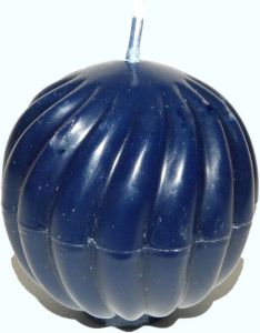Handmade Golvende Bolkaars Dark Blue