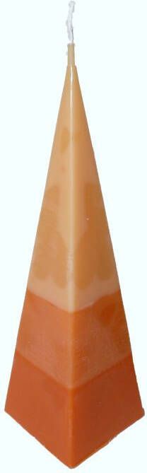 Handmade Kaars Piramide TriColor Oranje