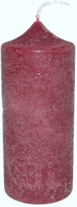 Handmade Klokkaars Rustique Rood