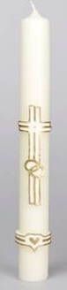 Hoogeland Kristen Huwelijkskaars (9104-00) wit goud ringen kruis 400 40