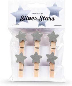 Knijpertjes kaartenlijn Silver Stars