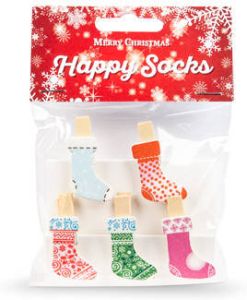 Knijpertjes Kerst knijpers Happy Socks