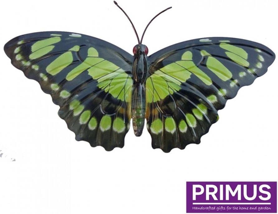 Primus Grote metalen vlinder groen