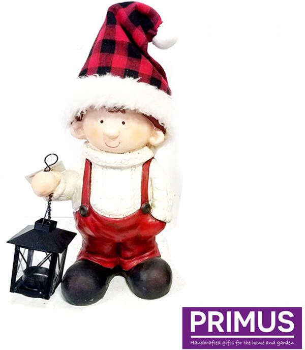 Primus Kerst Jongen met lantaarn en hoed Theelichthouder