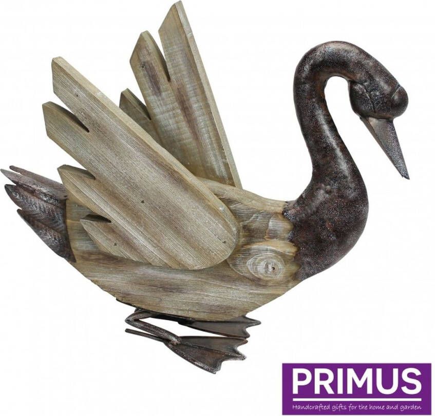 Primus Rustieke metalen zwaan