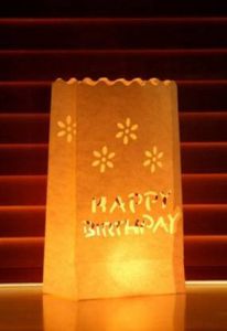 Wensballon Candle Bag Happy Birthday (10 stuks)