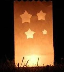Wensballon Candle Bag Stars (10 stuks)