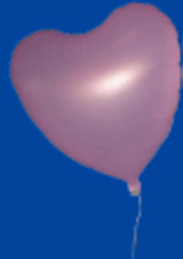 Wensballon Helium Ballon Hart 35x32 roze