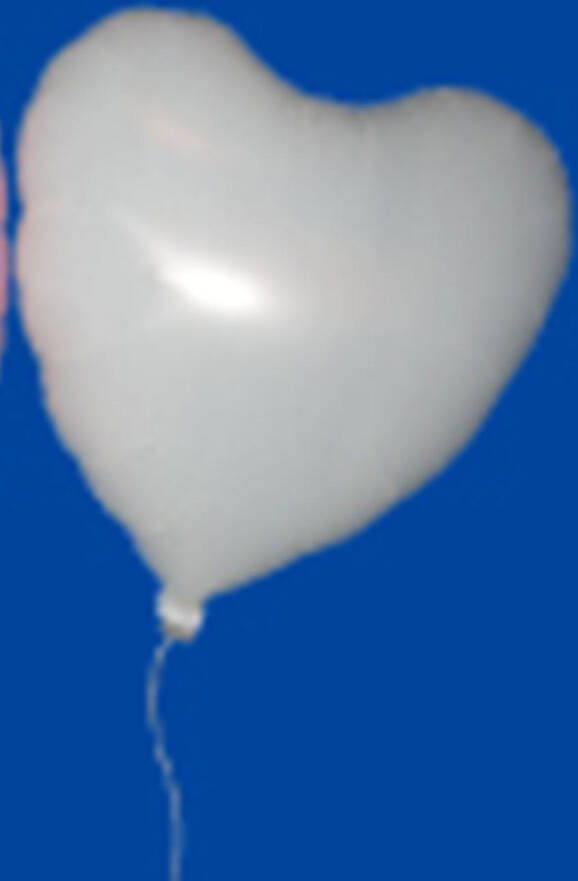 Wensballon Helium Ballon Hart 35x32 wit