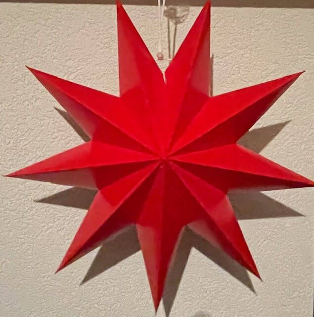Wensballon Opvouwbare Ster ø45cm rood