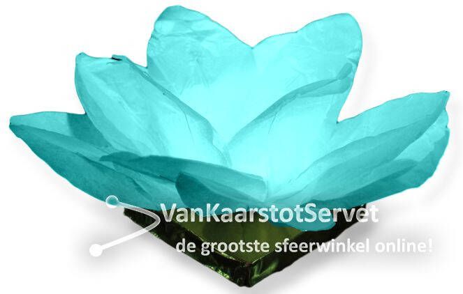 Wensballon Waterlelie Kaars 30cm Blauw (per stuk)