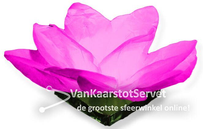 Wensballon Waterlelie Kaars 30cm Roze (per stuk)